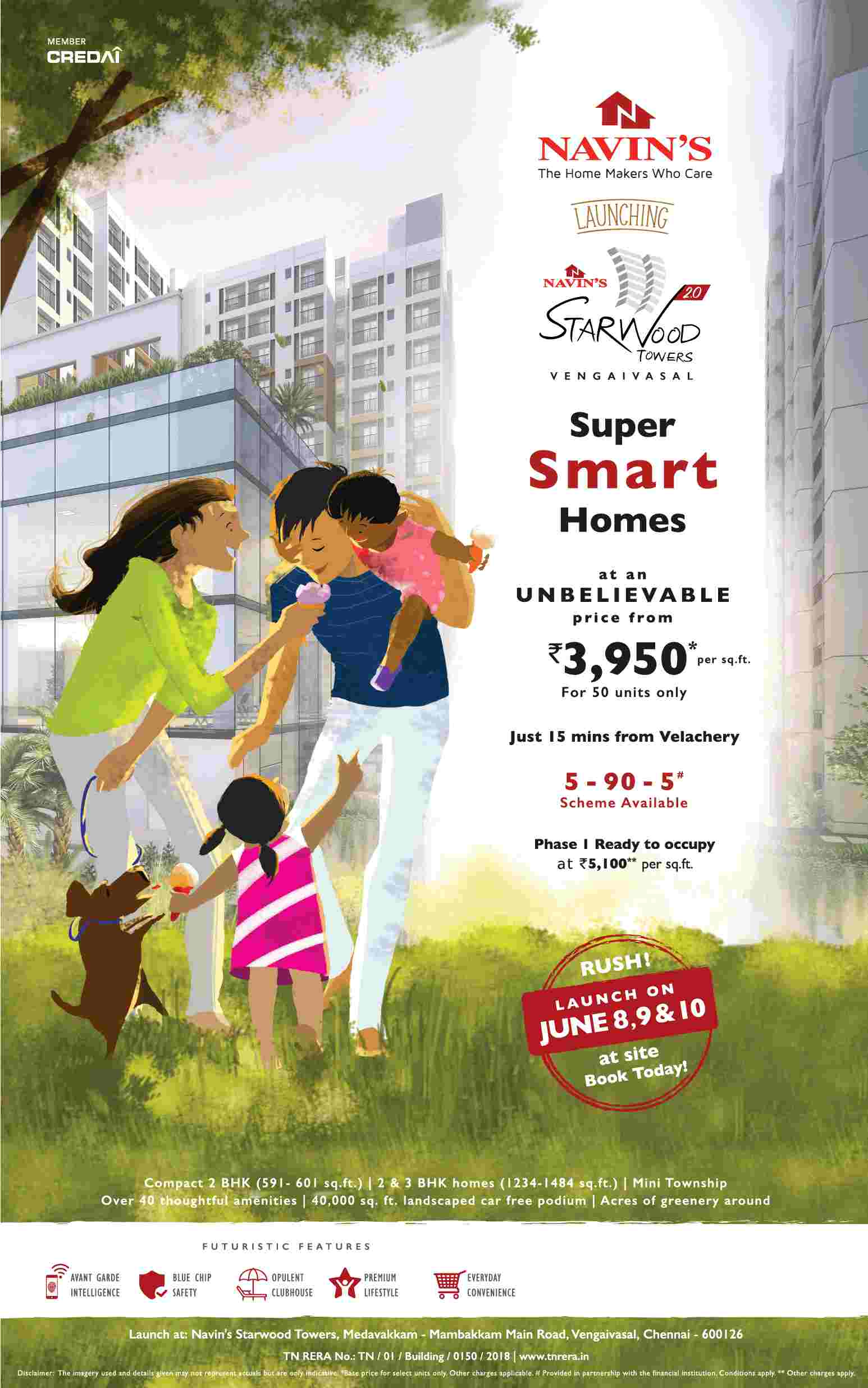 Avail 5:90:5 scheme at Navins Starwood Towers 2.0 in Chennai